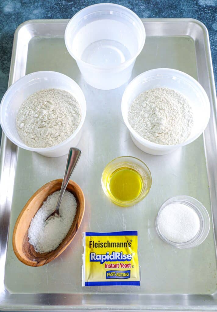 Cast Iron Pan Pizza dough ingredients