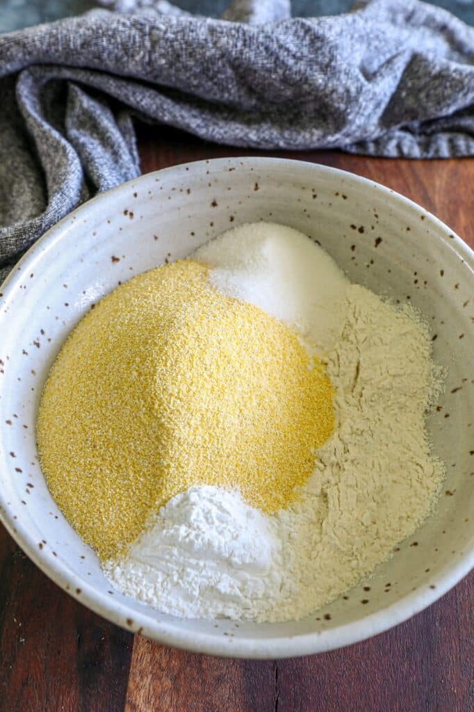 Dry ingredients all in a bowl