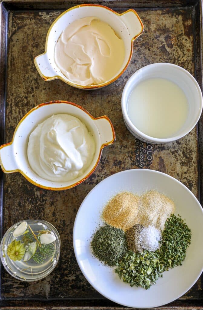 Dill Pickle Ranch Dressing ingredients