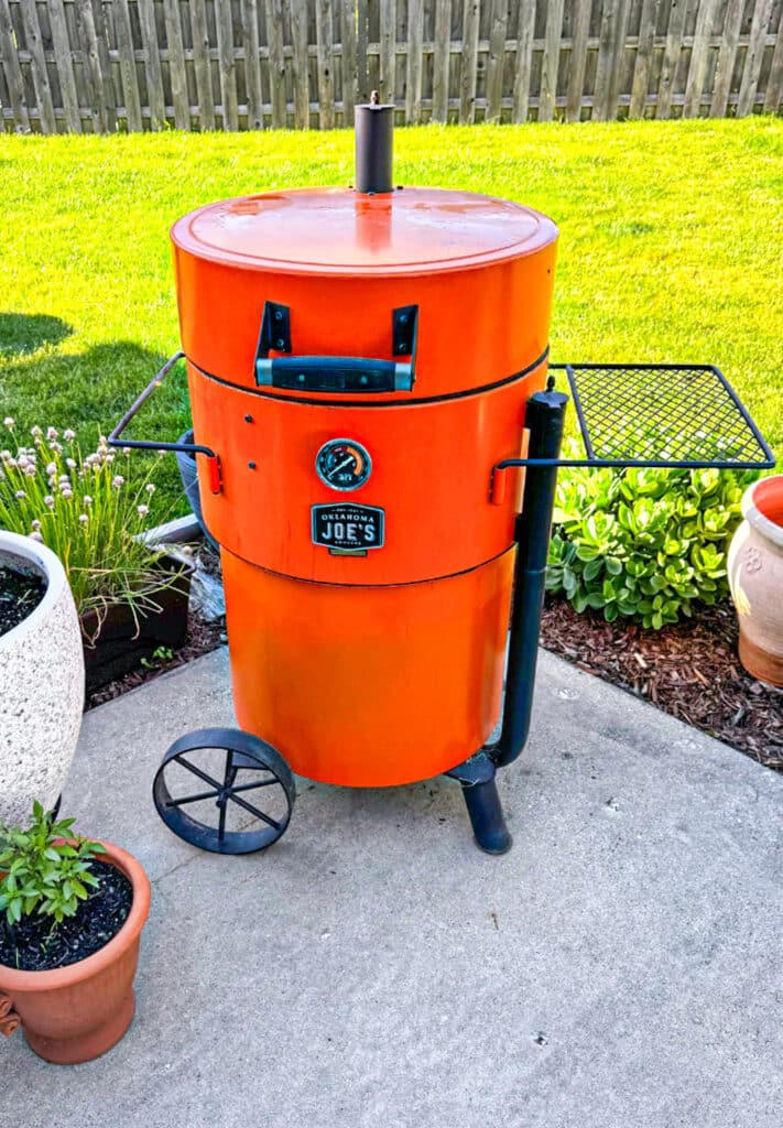 The Oklahoma Joes Bronco Pro drum smoker
