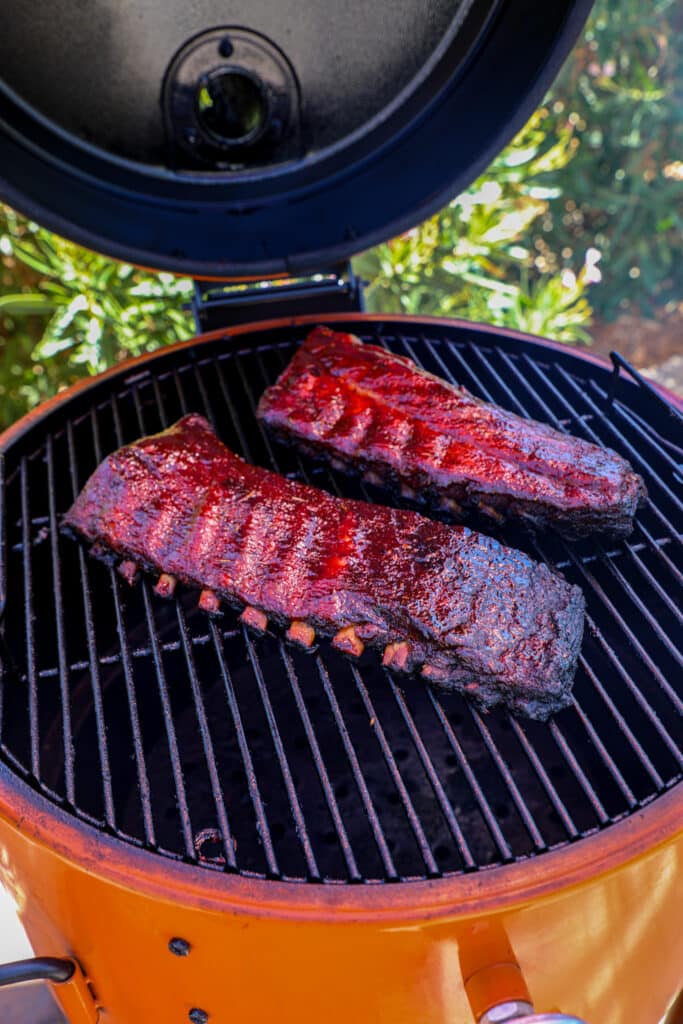 smoked ribs on the bronco pro