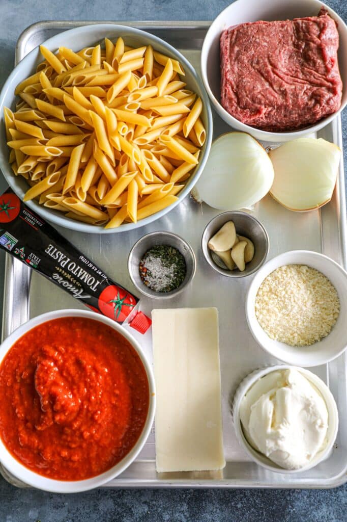 baked mostaccioli ingredients