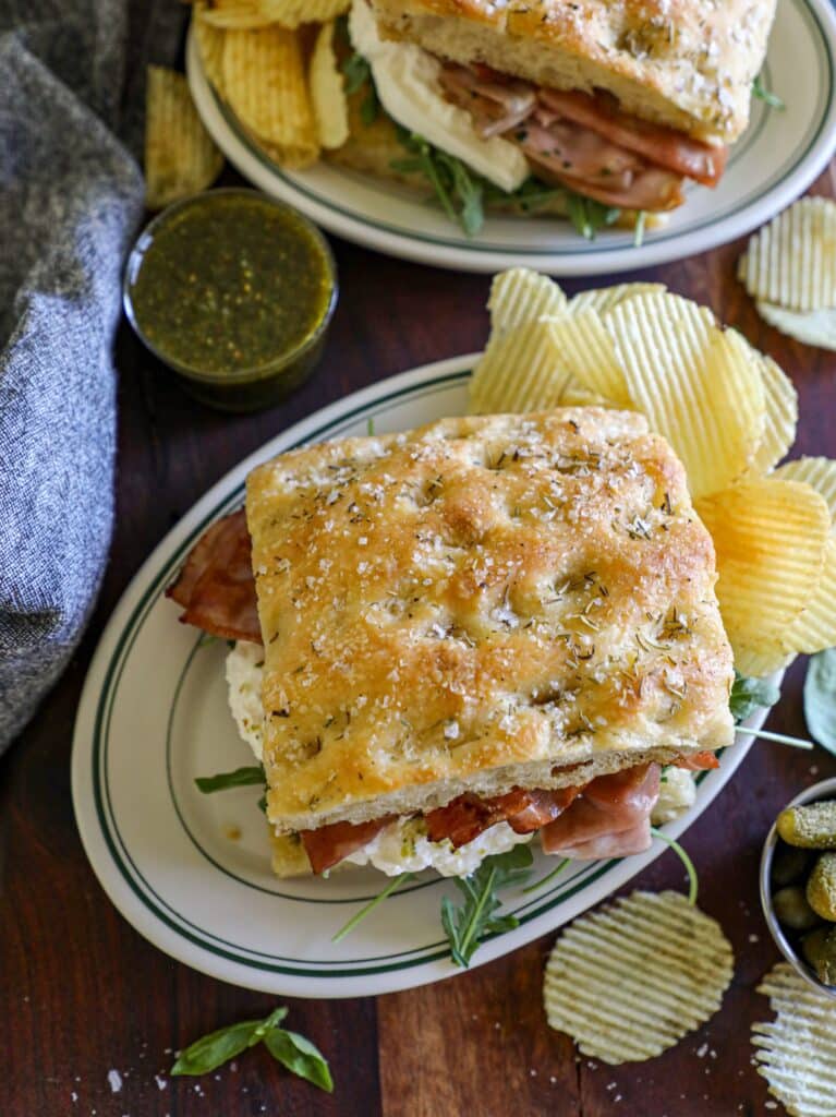 Focaccia Bread For Sandwiches 
