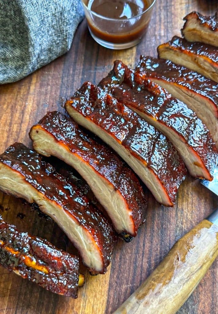 slicing the ribs