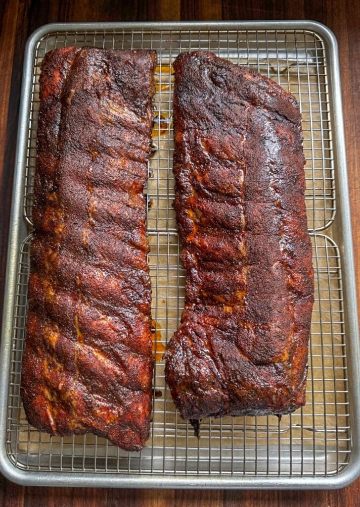 building the bark on the ribs