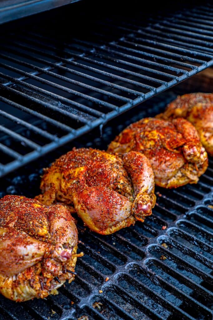 Smoked cornish hens on the Tahoma 1200