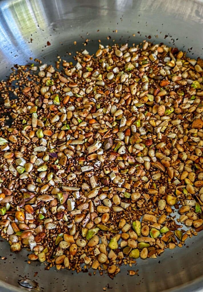 toasting the nuts