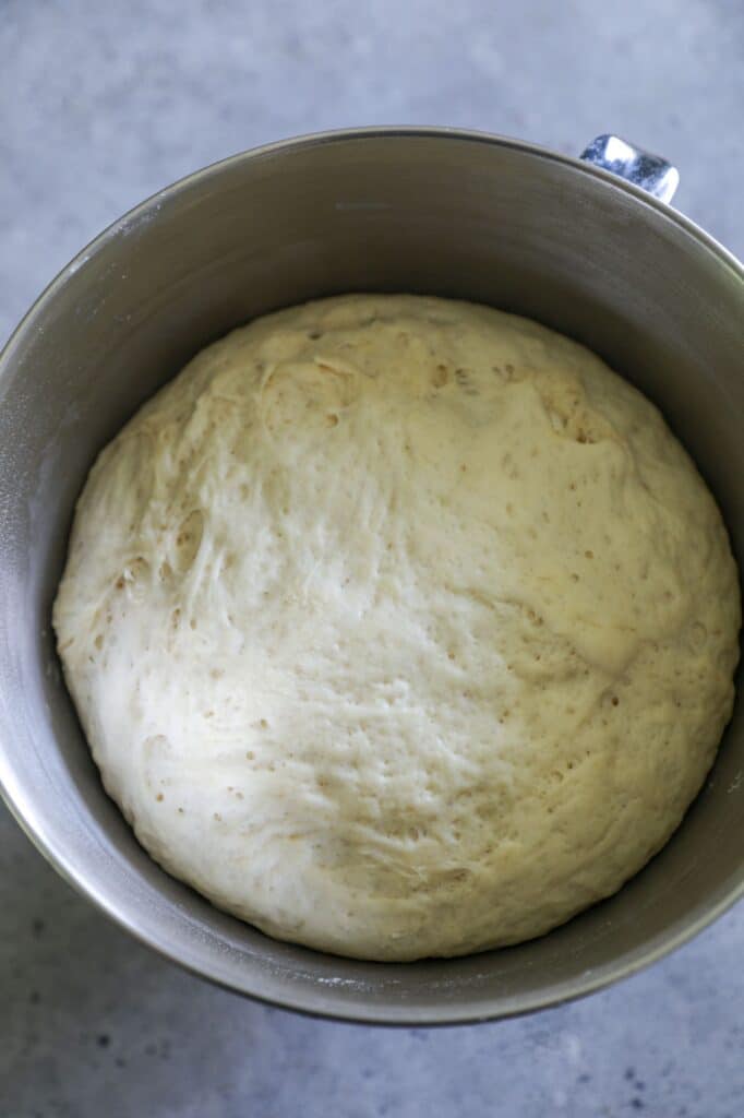 The first full rise of the dough