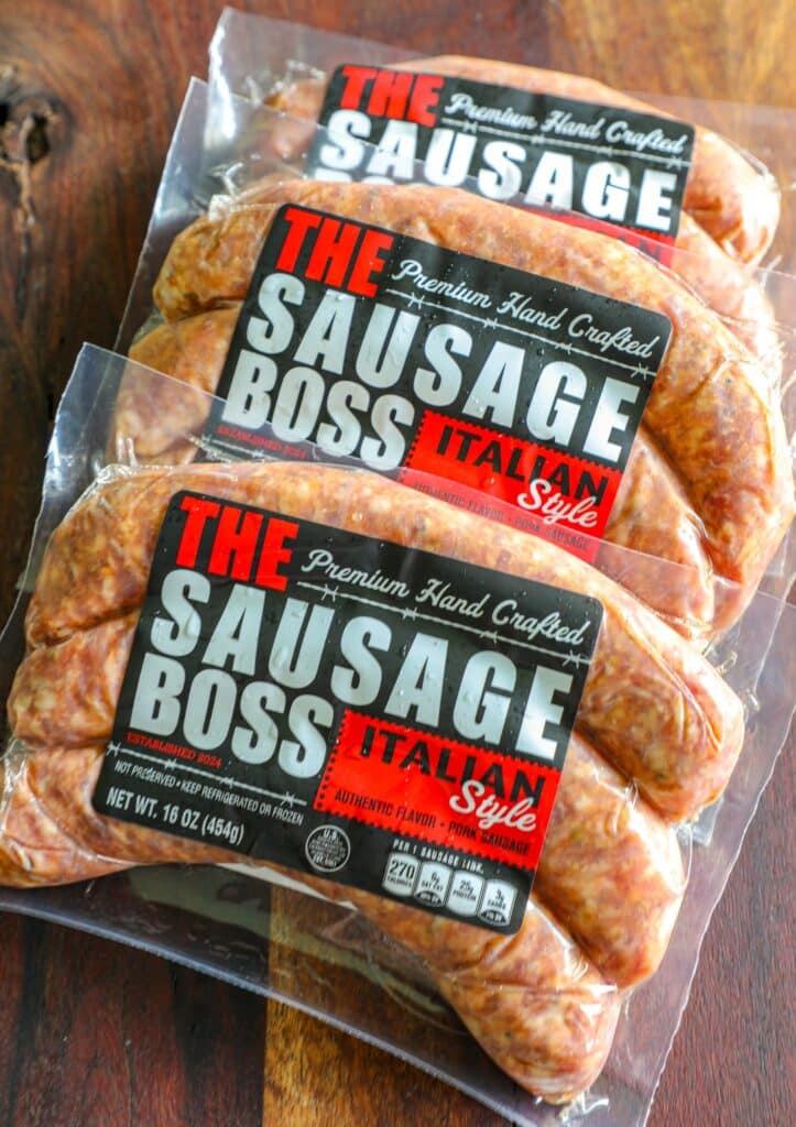 packages of Sausage boss Italian sausage