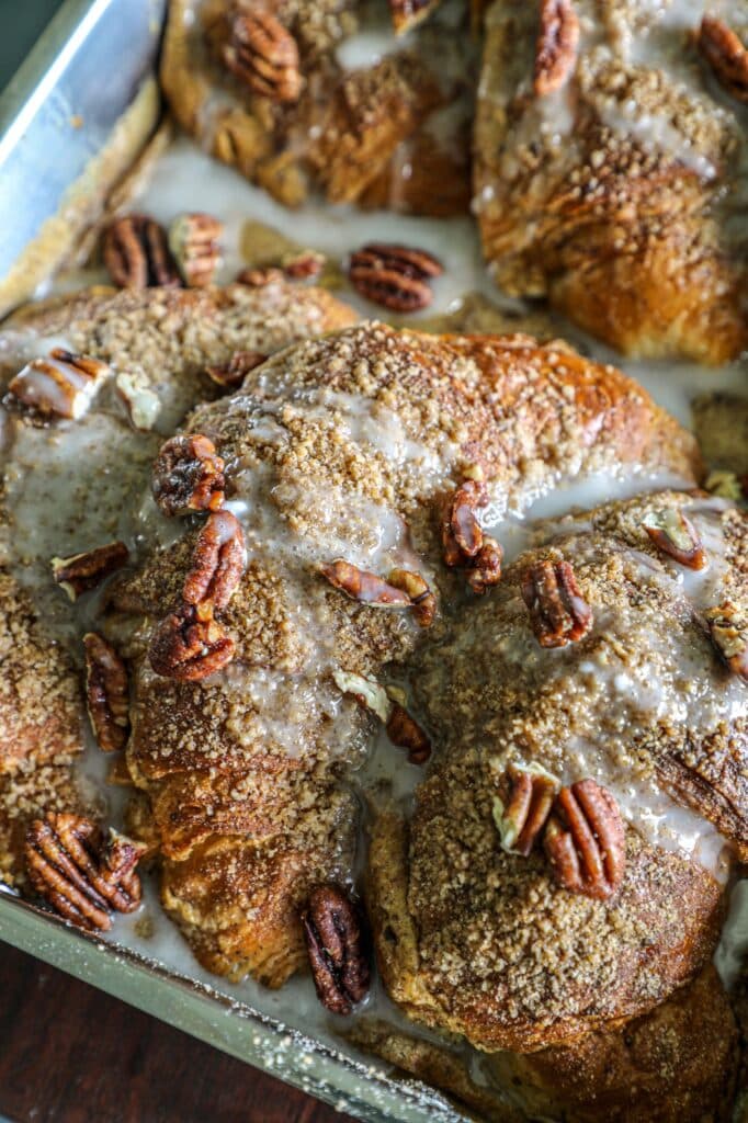 Pumpkin Stuffed Croissant French Toast