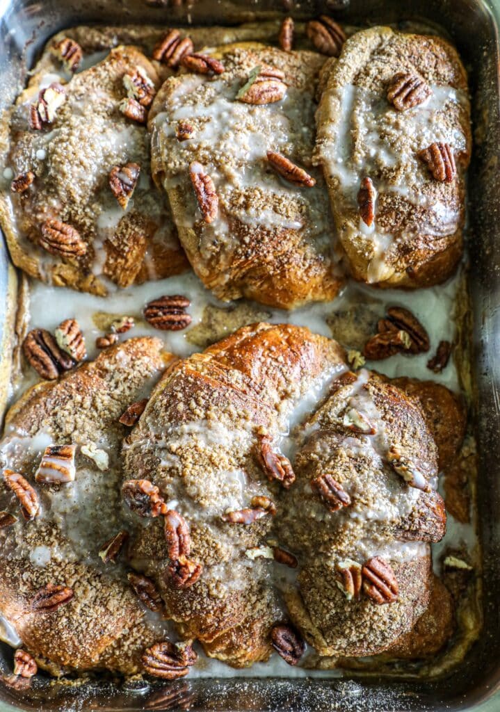Pumpkin Stuffed Croissant French Toast
