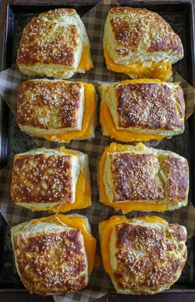 fully baked cheese stuffed pretzel biscuits