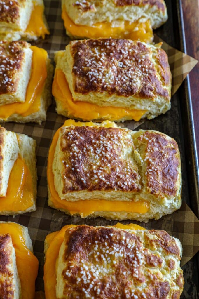 Cheese Stuffed Pretzel Biscuits 